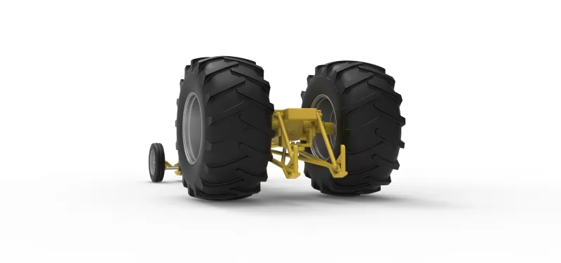 Vintage Pulling tractor Base Version 2 Scale 1:25 - Model preview 15