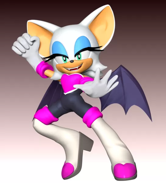 **Rouge the Bat is a character that appears in the Sonic the Hed - Model preview 8