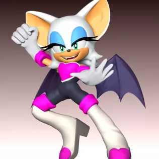 **Rouge the Bat is a character that appears in the Sonic the Hed - Model thumbnail 8