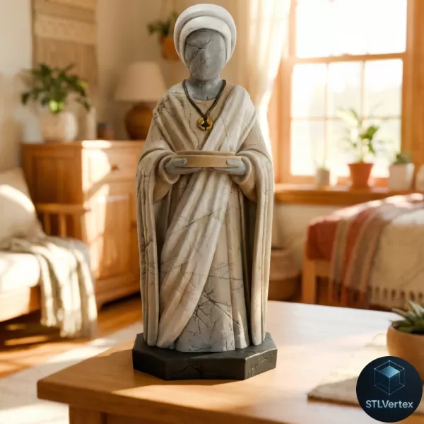 The Oracle of Cracks - Ancient Cult Statue 3D printing - Model preview 4