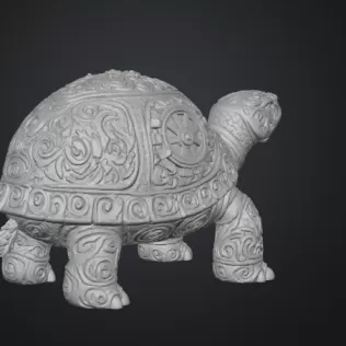 Steampunk Tortoise – Ornamental Mechanical Creature (STL) - Model thumbnail 3