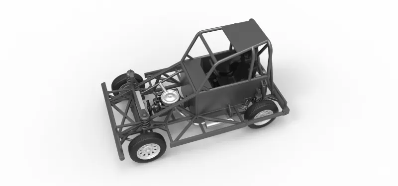 New Zealand Ministock car Base Version 2 Scale 1:25 - Model preview 4