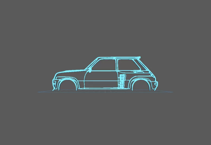 Renault - 5 Turbo Wall Art - Model preview 2
