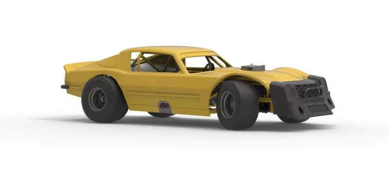Vintage Dirt late model Race car V2 while turning Scale 1:25 - Model preview 25