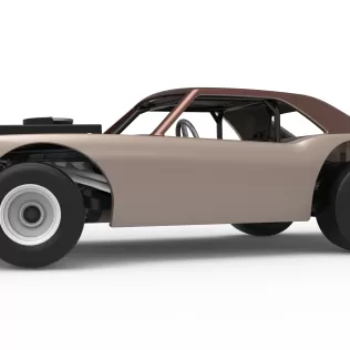 Vintage Semi-Late Model Stock Car while turning Scale 1:25 - Model thumbnail 2