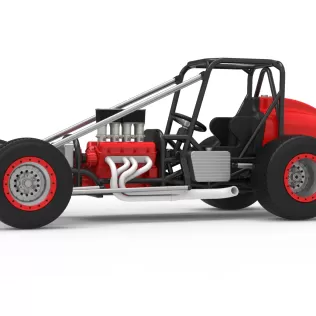 Dirt Silver Crown Champ car Base Scale 1:25 - Model thumbnail 2