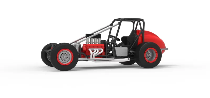 Dirt Silver Crown Champ car Base Scale 1:25 - Model preview 2