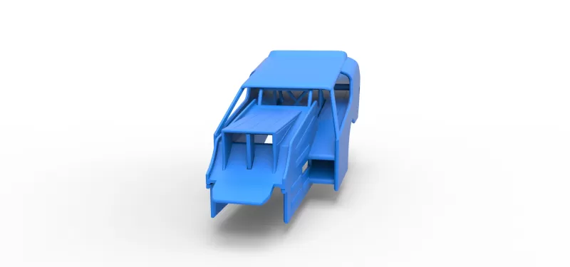 Shell of Vintage Dirt Modified stock car Version 4 Scale 1:25 - Model preview 4