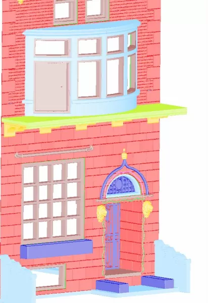 1:87 / H0 - Stadtvilla - Haus mit Erker - Komplettbausatz - Model preview 6
