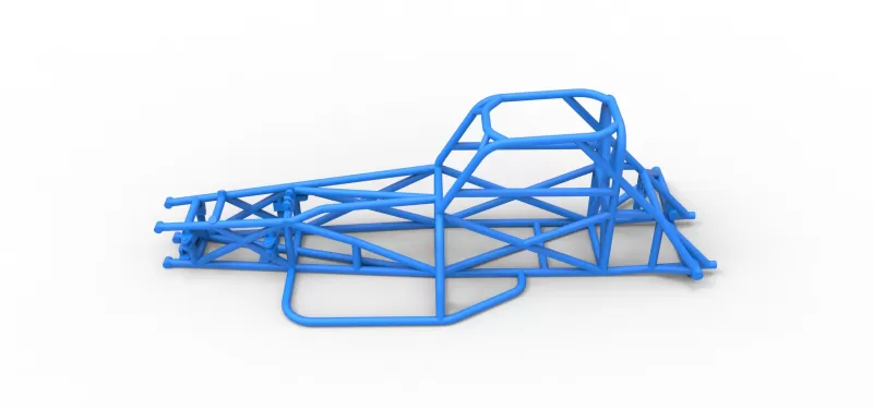 Frame of Supermodified front engine race car V3 Scale 1:25 - Model preview 7