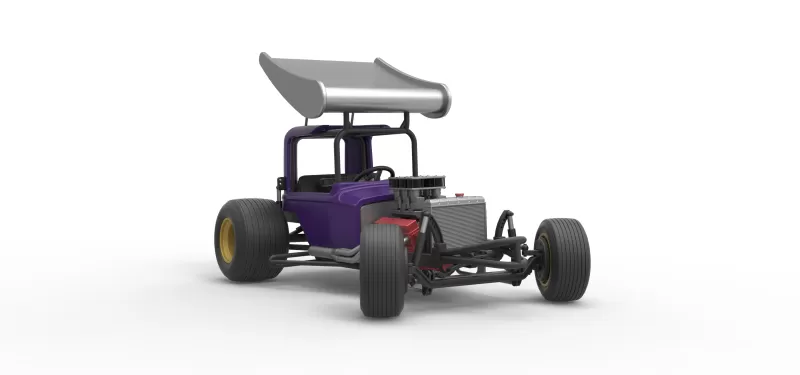 Vintage Winged Supermodified for Dirt while turning Scale 1:25 - Model preview 27