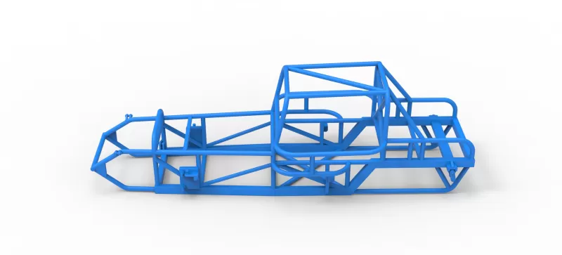 Frame of Vintage Dirt Modified stock car Version 6 Scale 1:25 - Model preview 8