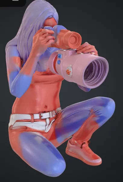 Frau mit kamera - Model preview 2