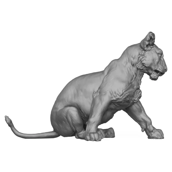 3D Printable Lion Cub - Model preview 3