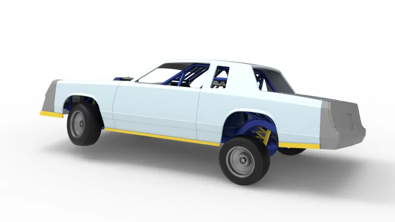 IMCA Stock car while turning Version 2 Scale 1:25 - Model preview 12