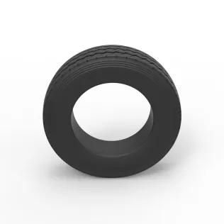 Semi truck tire 13 Scale 1:25 - Model thumbnail 6