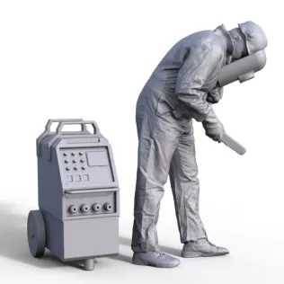 Figure for ship model Welder