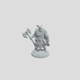 Frostbound Berserker with Battle Axe