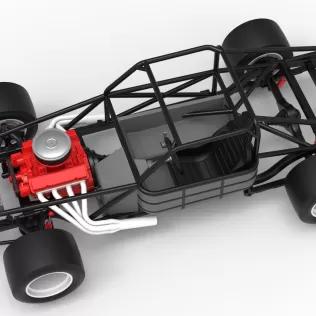 Vintage Asphalt Modified stock car Base V8 Scale 1:25 - Model thumbnail 4