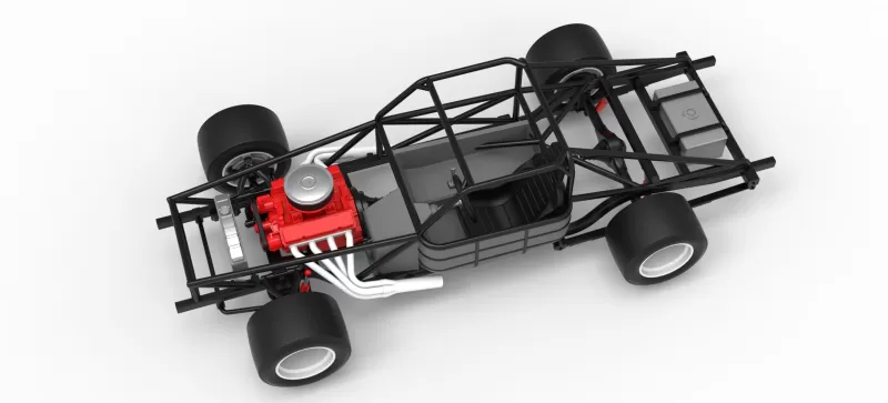 Vintage Asphalt Modified stock car Base V8 Scale 1:25 - Model preview 4