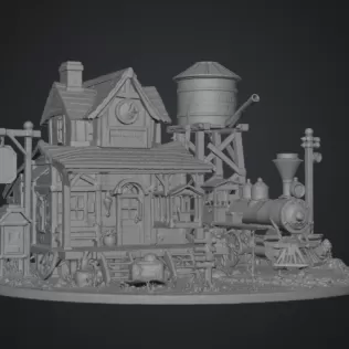 Pinewood Junction Railway Station STL File for 3D Print