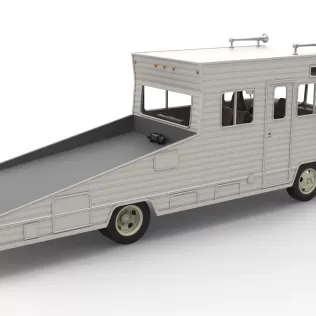 Vintage Transporter truck for Race car Version 7 Scale 1:25 - Model thumbnail 25