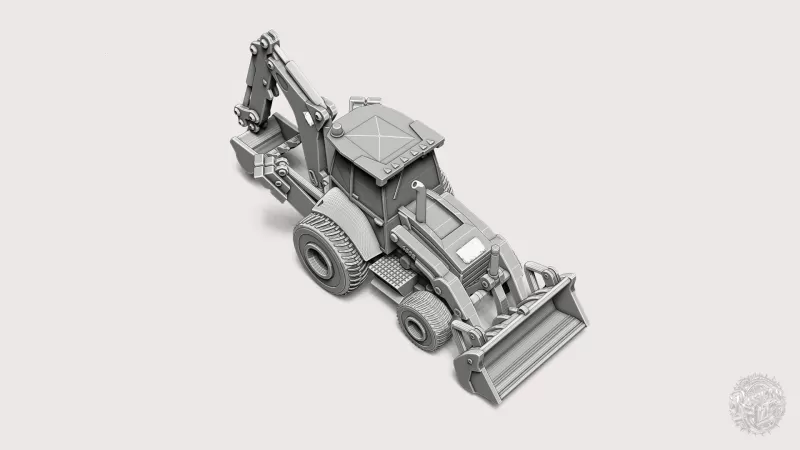 Backhoe Loader RoZ - Model preview 6
