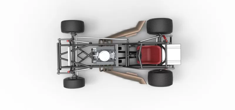 Vintage Dirt Modified stock car Base Version 3 Scale 1:25 - Model preview 11