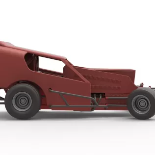 Vintage Dirt Modified stock car Version 4 while turning 1:25 - Model thumbnail 22