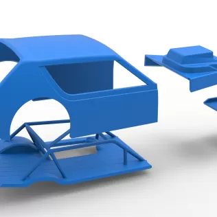 Shell of Vintage Asphalt Modified stock car V8 Scale 1:25 - Model thumbnail 25