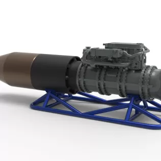 Jet engine on the frame Scale 1:25 - Model thumbnail 15