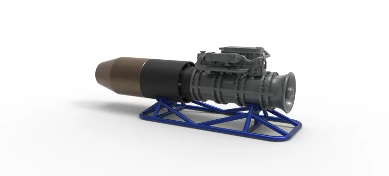 Jet engine on the frame Scale 1:25 - Model preview 15