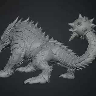 Abyssal Ironclad Dragon STL File for 3D Print - Model thumbnail 12