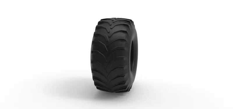 Mud dragster rear tire 2 Scale 1:25 - Model preview 3