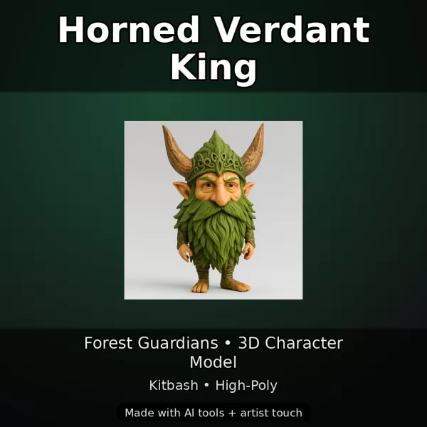 Woodland Fae Character Pack (10 High-Poly Kitbash Figures) - Model preview 14