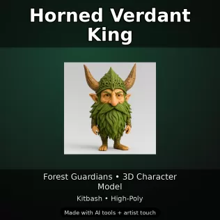 Woodland Fae Character Pack (10 High-Poly Kitbash Figures) - Model thumbnail 14