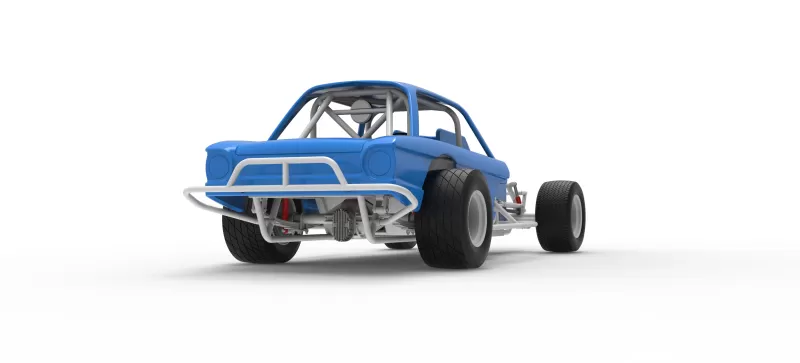 Vintage Dirt Modified stock car Version 10 Scale 1:25 - Model preview 19