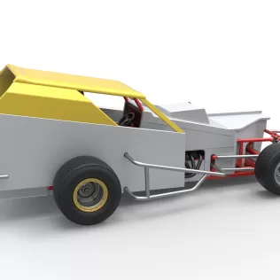 Vintage Dirt Modified stock car Version 7 Scale 1:25 - Model thumbnail 20