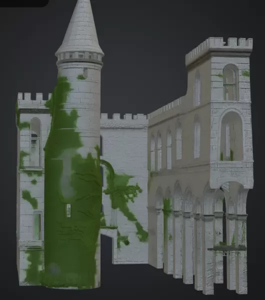 Burgruine,teiweise eingestürzt - Model preview 1