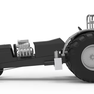 Vintage Pulling tractor Version 3 Scale 1:25 - Model thumbnail 9
