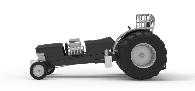 Vintage Pulling tractor Version 3 Scale 1:25 - Model preview 9