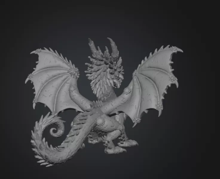 ☀ Sunfire Celestial Dragon STL File for 3D Print - Model preview 12