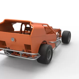 Vintage Dirt Modified stock car Version 3 Scale 1:25 - Model thumbnail 18