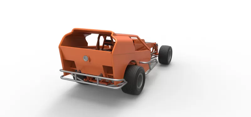 Vintage Dirt Modified stock car Version 3 Scale 1:25 - Model preview 18