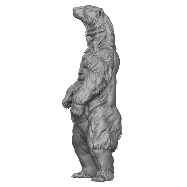 3D Printable Polar Bear Standing Pose - Model preview 5