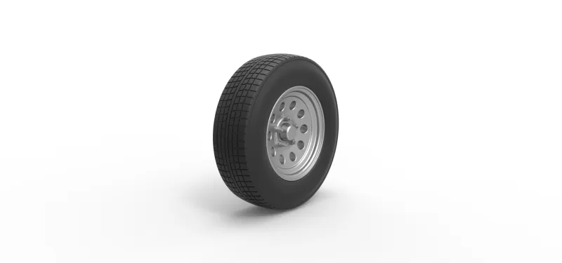 Car wheel 11 Scale 1:25 - Model preview 2
