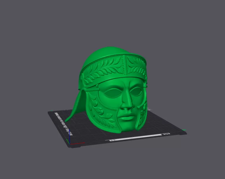 Roman Laurel Face Mask Helmet - Model preview 5