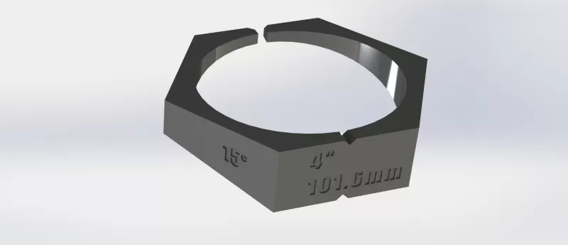 PAIR of exhaust pie cut jig 2.5" 3" 3.5" 4" inch 9 and 15 deg - Model preview 8