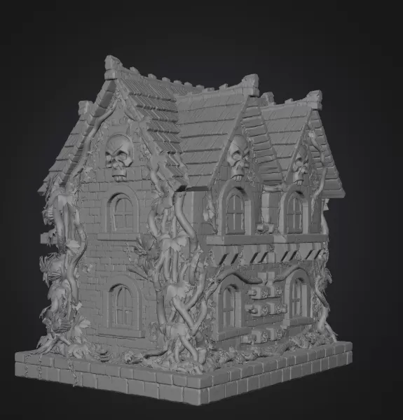 Cursed Watcher Manor STL File for 3D Print - Model preview 11