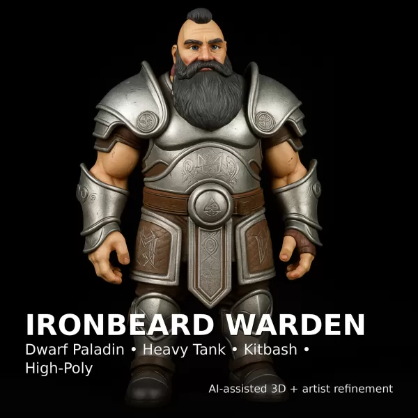 Kitbash Heroes — Fantasy + Sci-Fi High-Poly Character Pack - Model preview 10